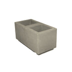 WS121 Concrete Planter with Seat — Acid Wash — A20 White — digitally rendered color preview