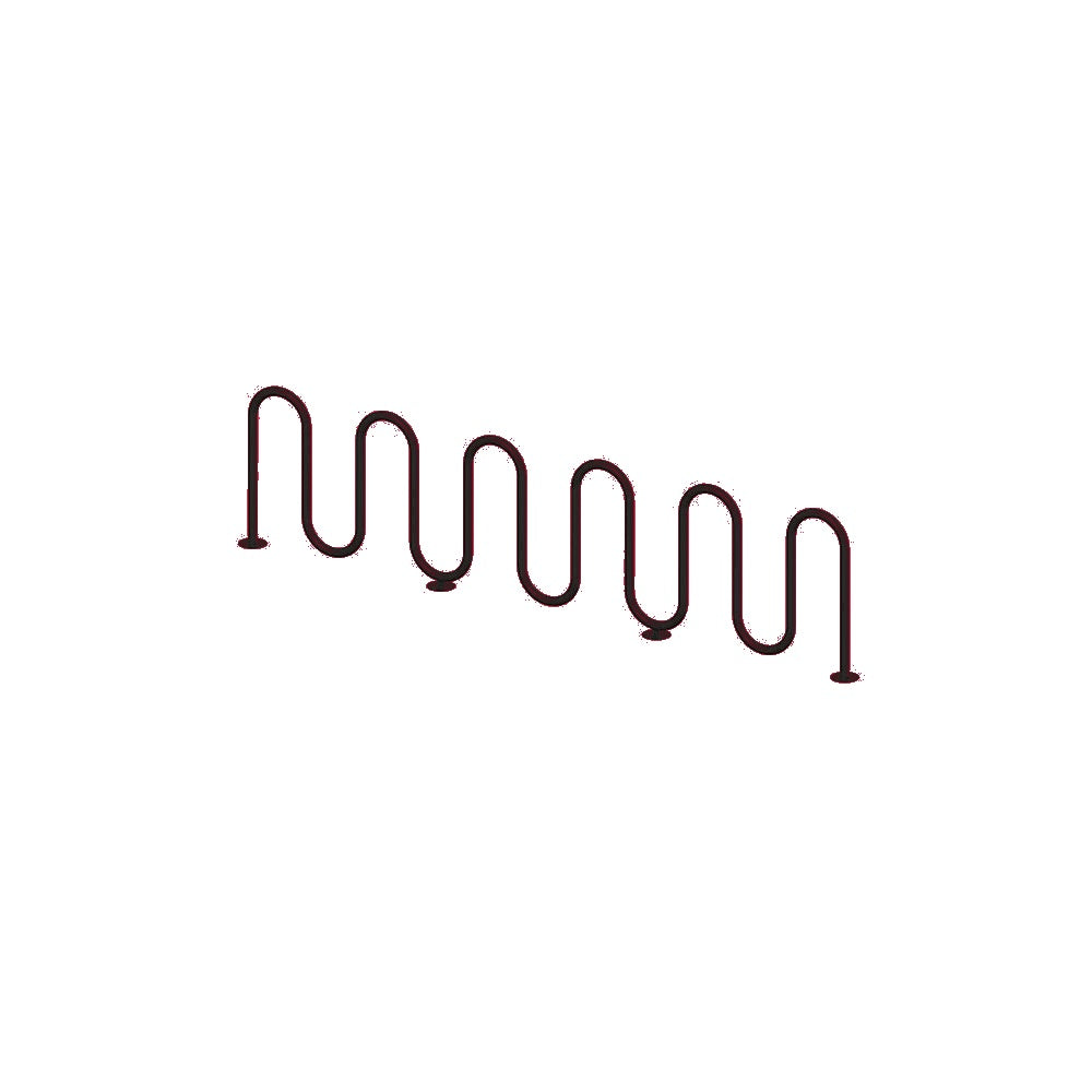 MF9030 Surface Mount 11 Loop Bike Rack — Metal Powder Coat — S43 Fireweed — digitally rendered color preview