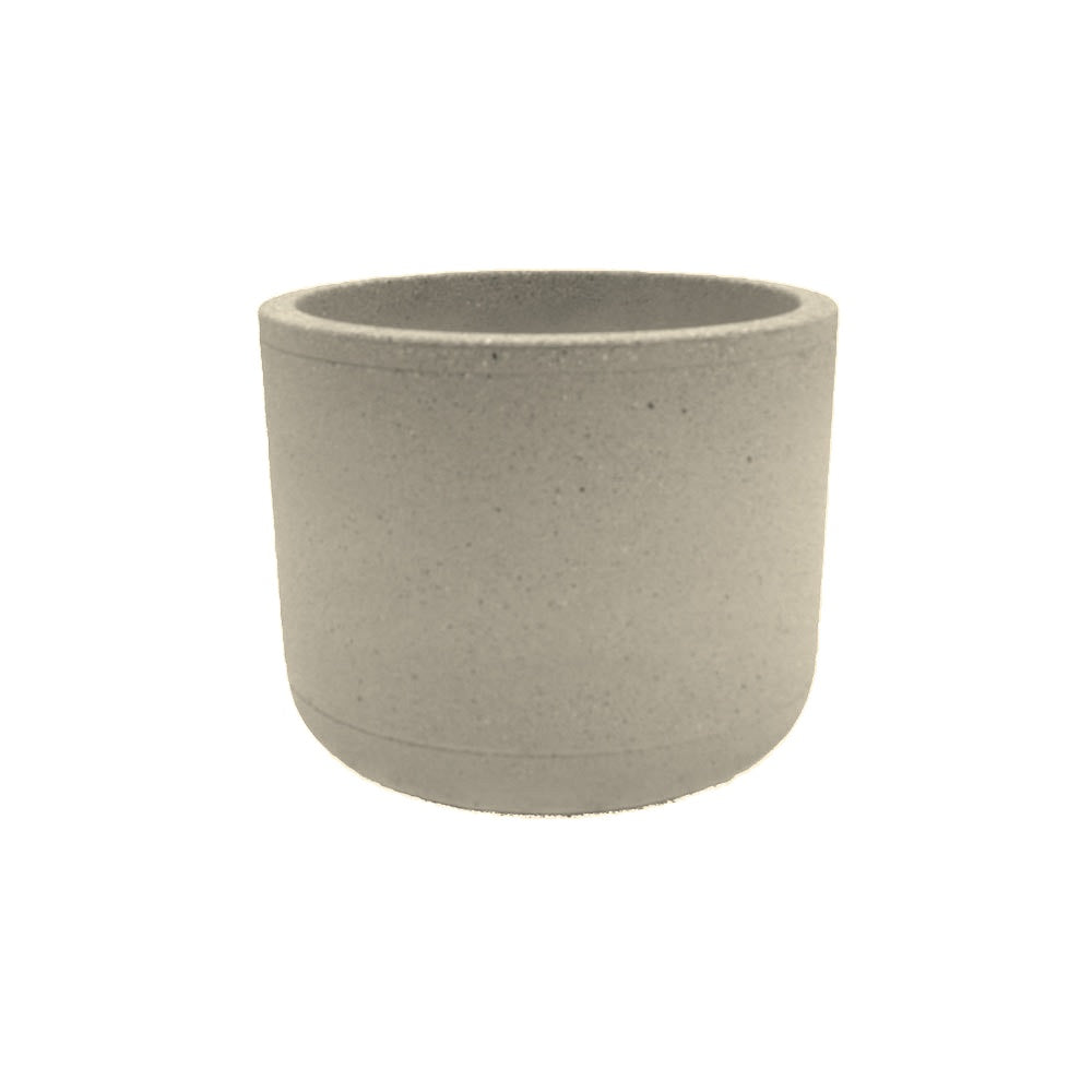 TF4100 Form Round Concrete Planter — Acid Wash — A20 White — digitally rendered color preview