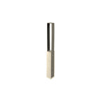 DF6530 Collaboration Vault Bike Bollard - Medium/Square — Weatherstone — W20 White — digitally rendered color preview