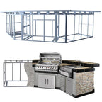 Cal Flame Laguna Q Platinum Series 3-Piece BBQ Island GPV-3100