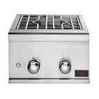 Whistler 15-Inch Built-In Gas Power Burner with Lid - Stainless Steel