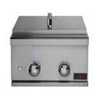 Whistler 15-Inch Built-In Gas Power Burner with Lid - Stainless Steel