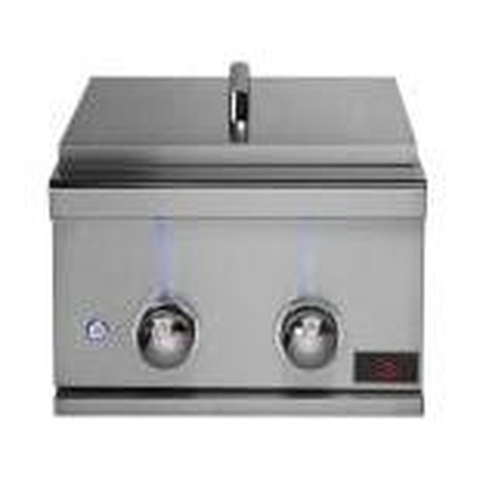 Whistler 15-Inch Built-In Gas Power Burner with Lid - Stainless Steel