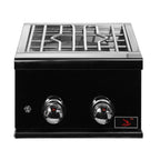 Whistler 13-Inch Built-In Gas Power Burner with Lid - Black Stainless Steel