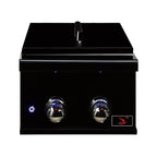 Whistler 13-Inch Built-In Gas Power Burner with Lid - Black Stainless Steel