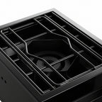 Whistler 13-Inch Built-In Gas Power Burner with Lid - Black Stainless Steel