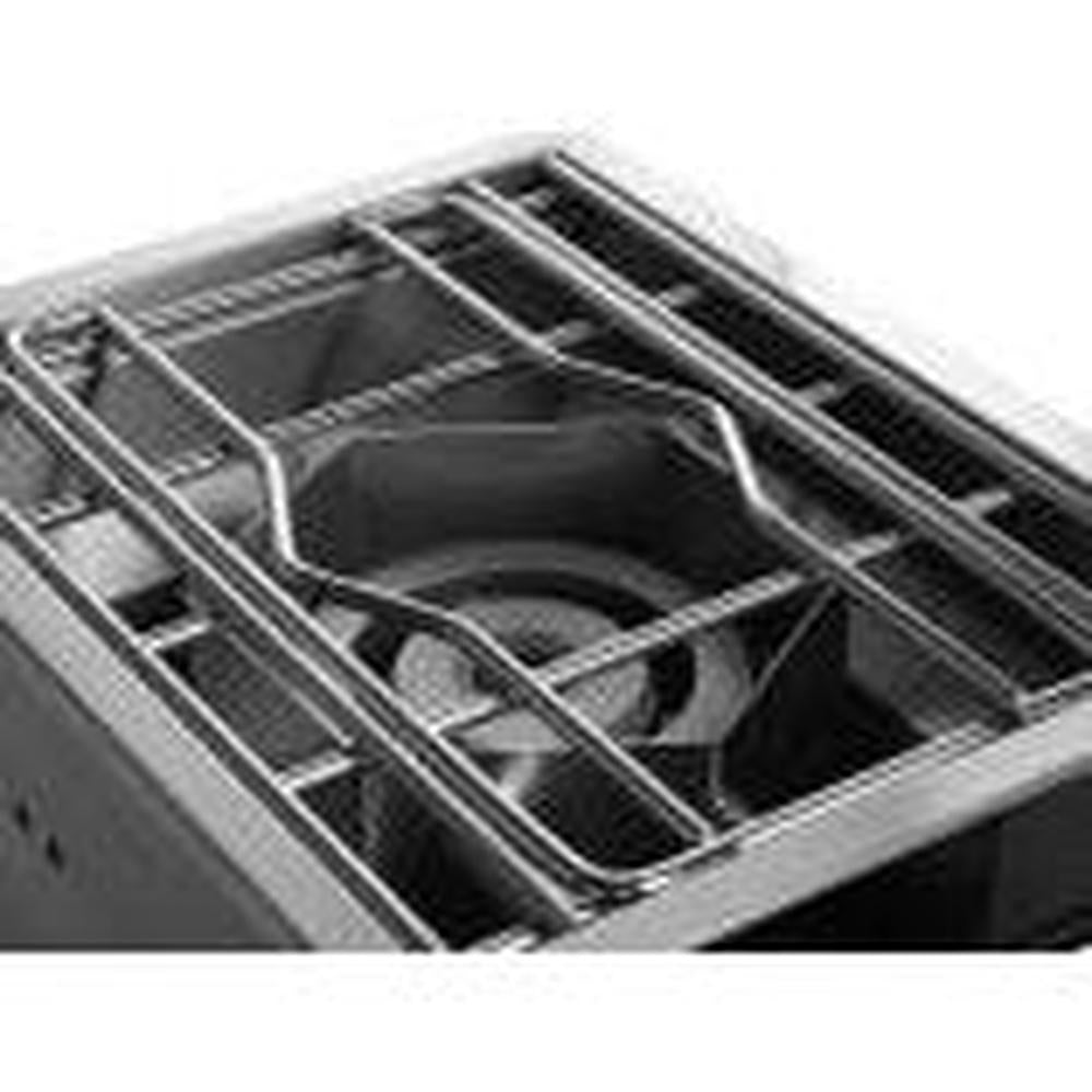 Whistler 15-Inch Built-In Gas Power Burner with Lid - Black Stainless Steel