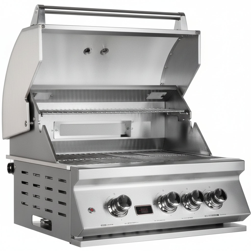 Whistler 28-Inch 3-Burner Gas Grill with Rear Infrared Burner, Grill Lights, Rotisserie Kit & Cover