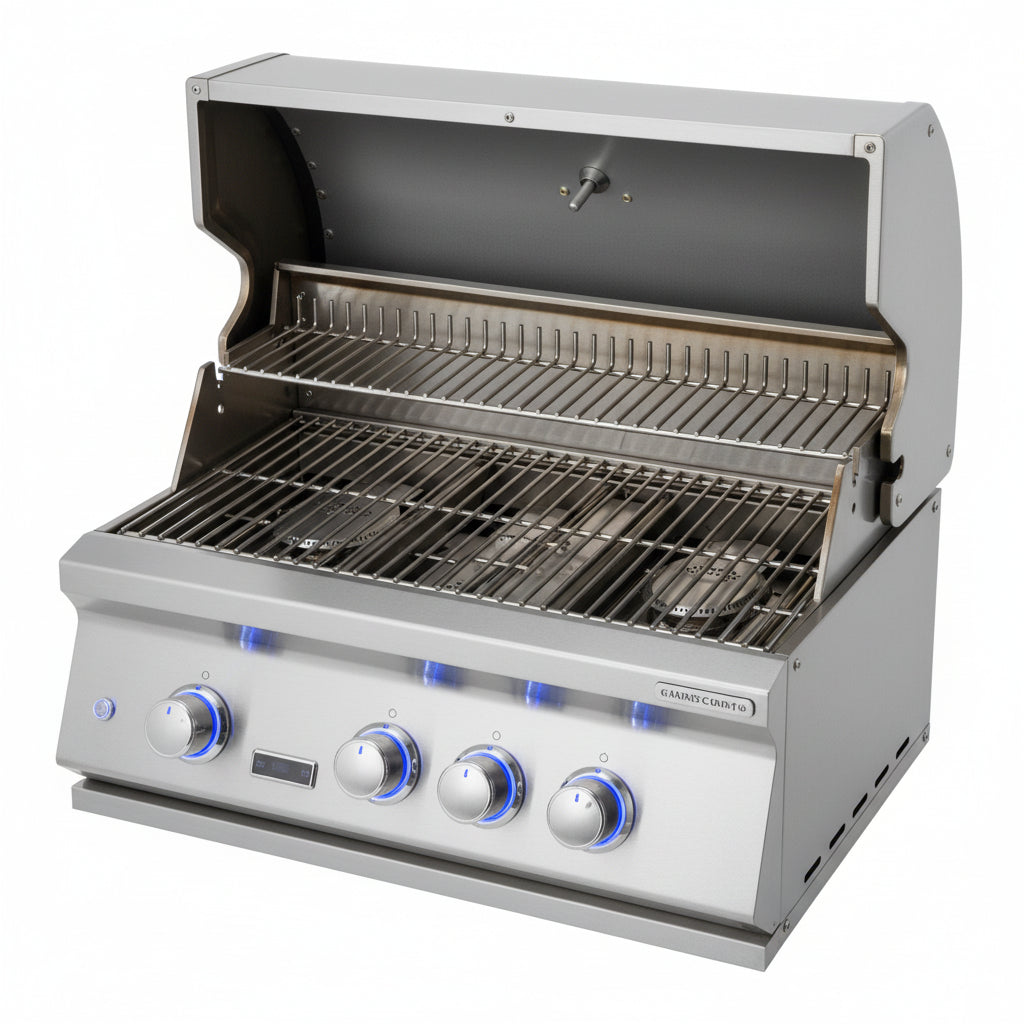 Whistler 28-Inch 3-Burner Gas Grill with Rear Infrared Burner, Grill Lights, Rotisserie Kit & Cover