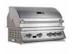Whistler 102-Inch 4-Burner Gas Grill Island with Infrared Rear Burner, Refrigerator, and Rotisserie Kit