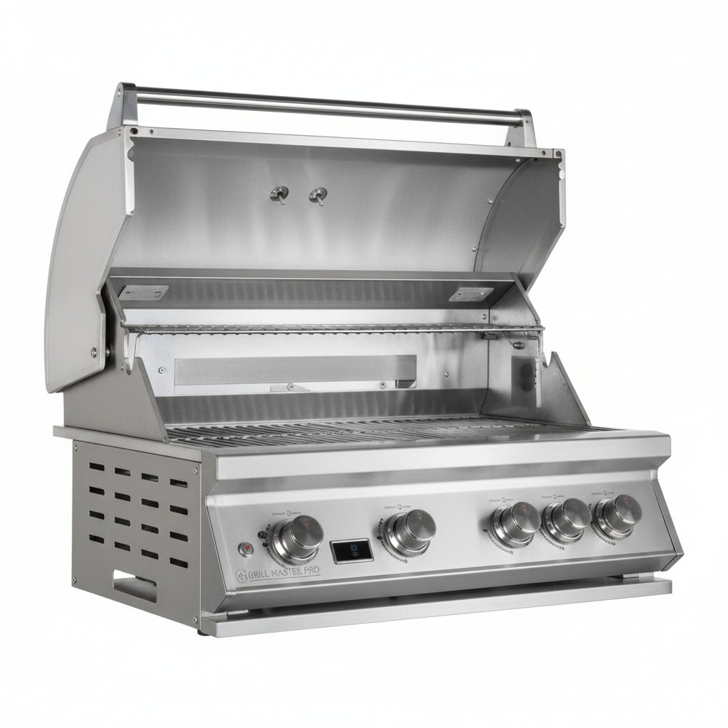 Whistler 102-Inch Stainless Steel Gas Grill Island with Infrared Rear Burner, Refrigerator, Sink, and Rotisserie Kit