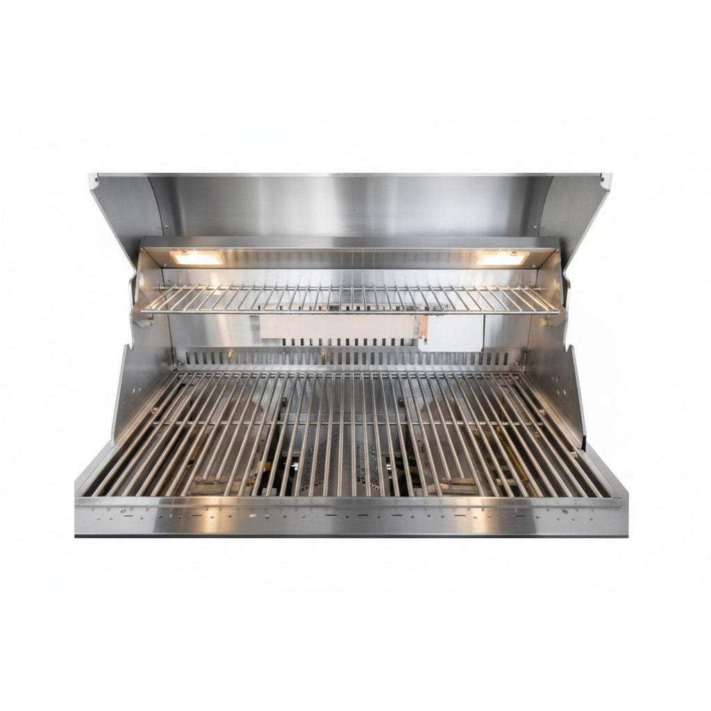 Whistler 104-Inch 5-Burner Gas Grill Island with Infrared Rear Burner, Sink, and Rotisserie Kit