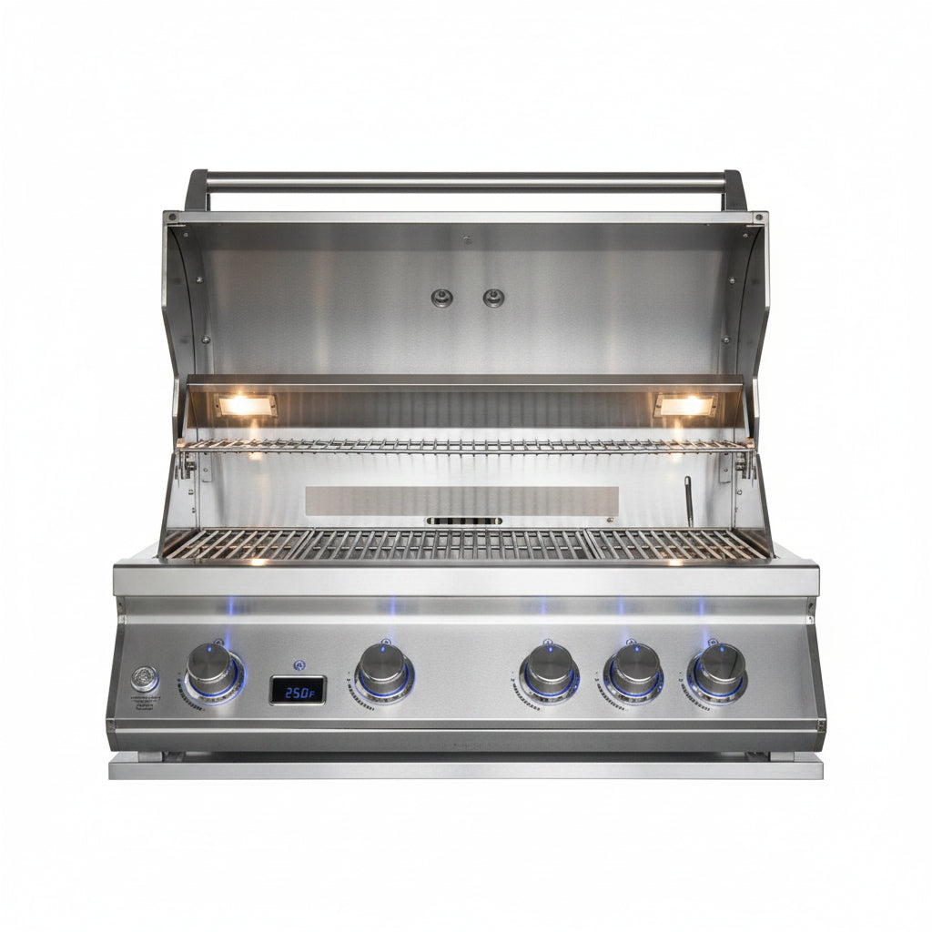 Whistler 34-Inch 4-Burner Gas Grill Island with Sink & Rotisserie Kit