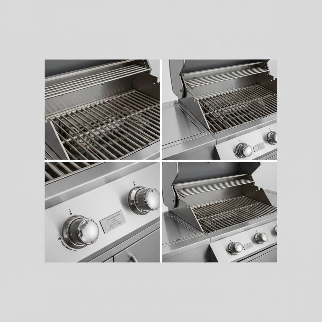 Whistler 42-Inch 5-Burner Built-In Gas Grill with Rear Infrared Burner, Grill Lights, Rotisserie Kit & Cover
