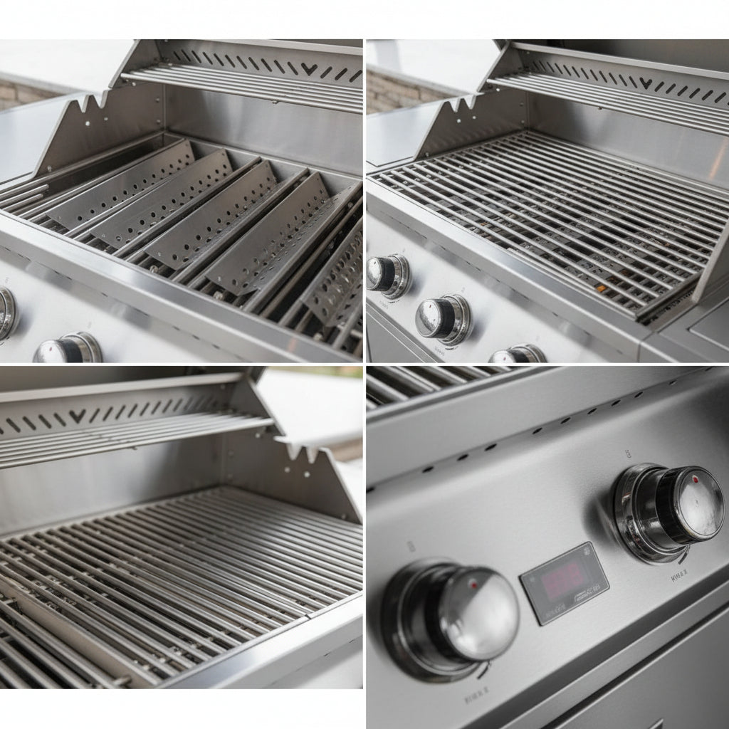 Whistler 110-Inch 5-Burner Gas Grill Island with Infrared Rear Burner, Refrigerator, Sink, and Rotisserie Kit