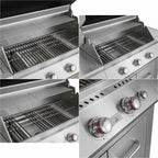 Whistler 110-Inch 5-Burner Gas Grill Island with Infrared Rear Burner and Refrigerator