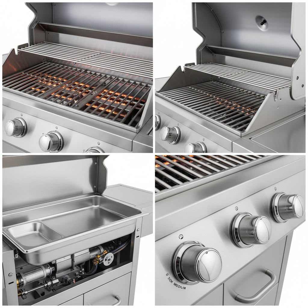 Whistler 132 x 61-Inch 4-Burner Gas Grill Island - Stainless Steel