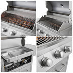 Whistler 132 x 61-Inch 4-Burner Gas Grill Island - Stainless Steel