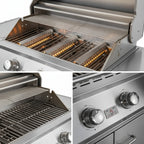 Whistler 164 x 28-Inch 4-Burner Gas Grill Island - Black Stainless Steel