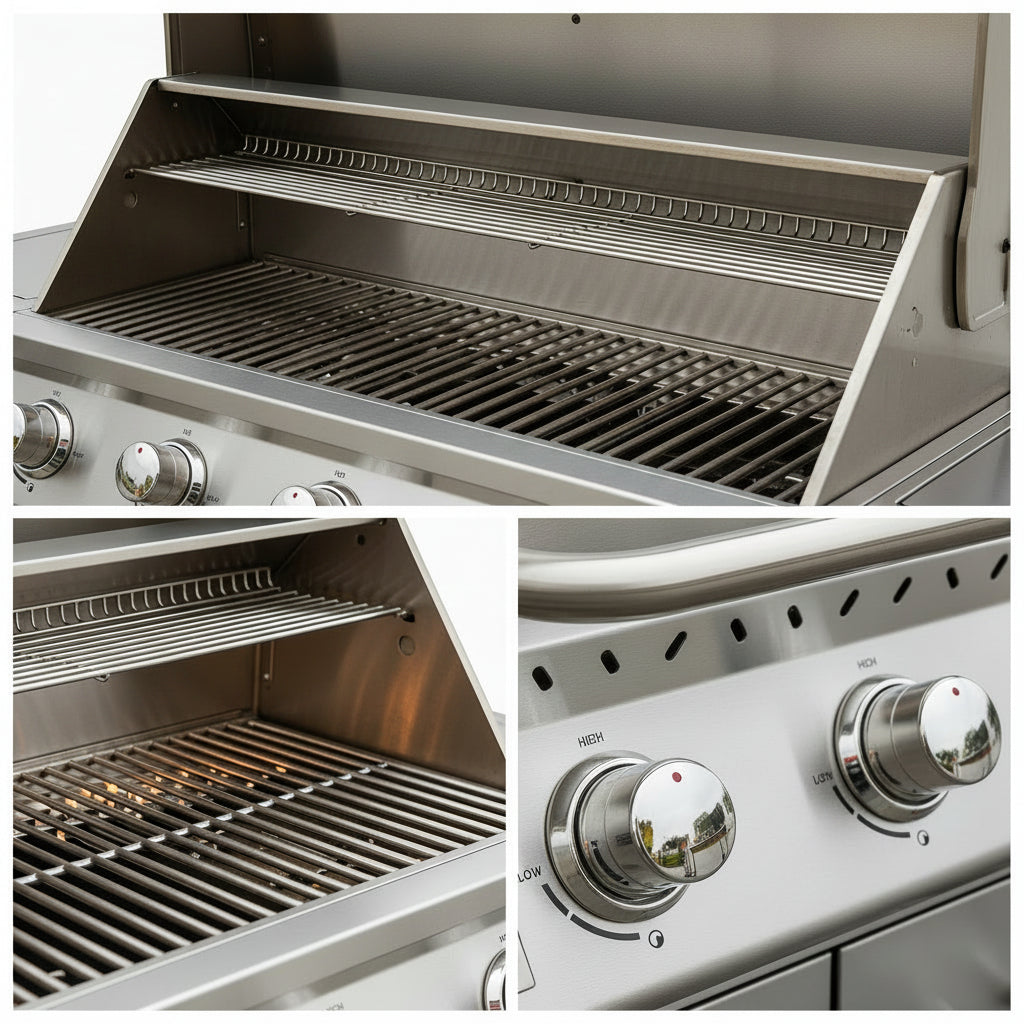 Whistler 132 x 92-Inch 4-Burner Gas Grill Island - Black Stainless Steel