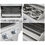 Whistler 34-Inch 4-Burner Gas Grill Island with Sink & Rotisserie Kit