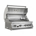 Whistler 34-Inch 4-Burner Gas Grill on Stainless Steel Cabinet with Rear Infrared Burner, Grill Lights, Rotisserie Kit & Cover