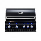 Whistler 34-Inch 4-Burner Gas Grill with Rear Infrared Burner, Grill Lights, Rotisserie Kit & Cover - Black Stainless