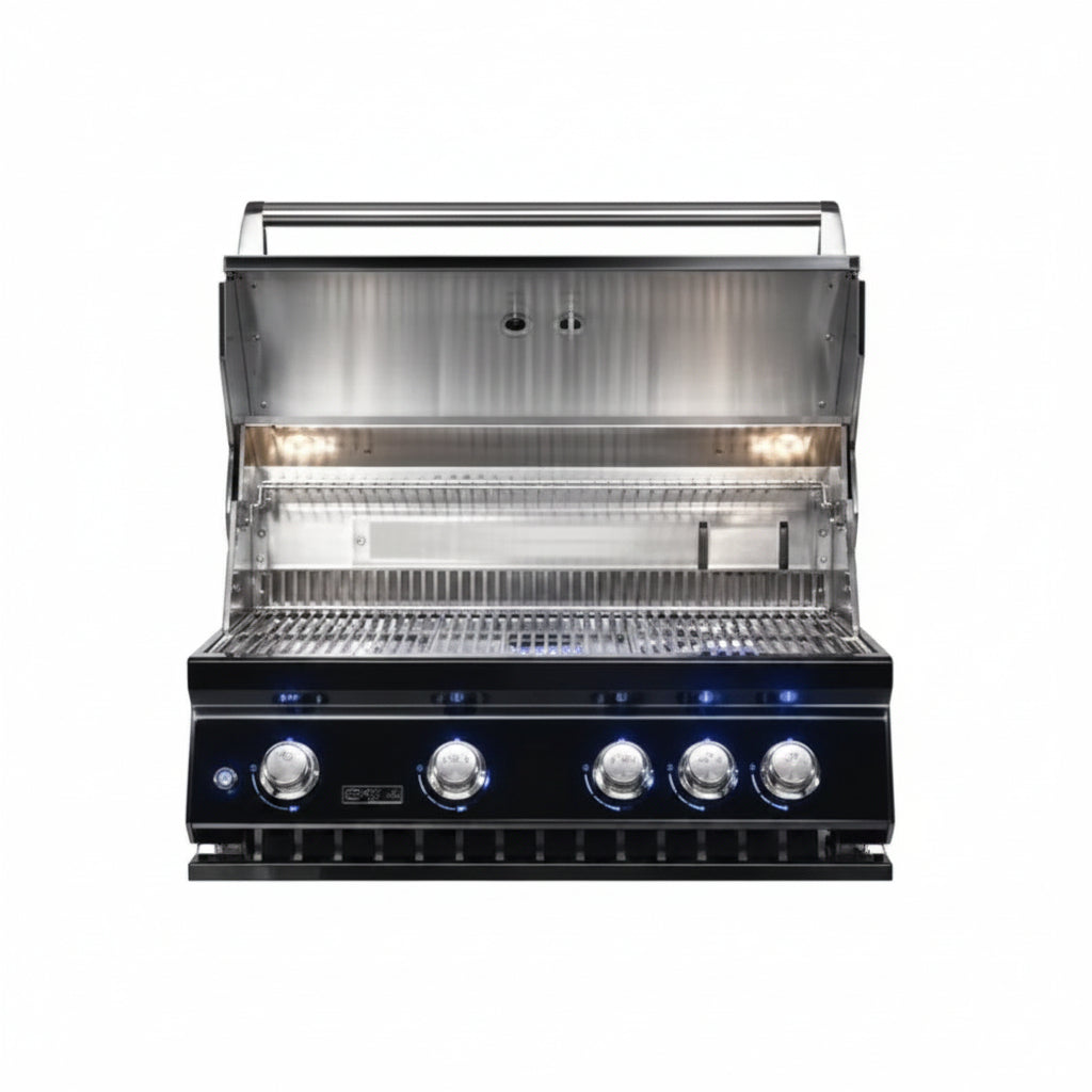 Whistler 164 x 28-Inch 4-Burner Gas Grill Island - Black Stainless Steel