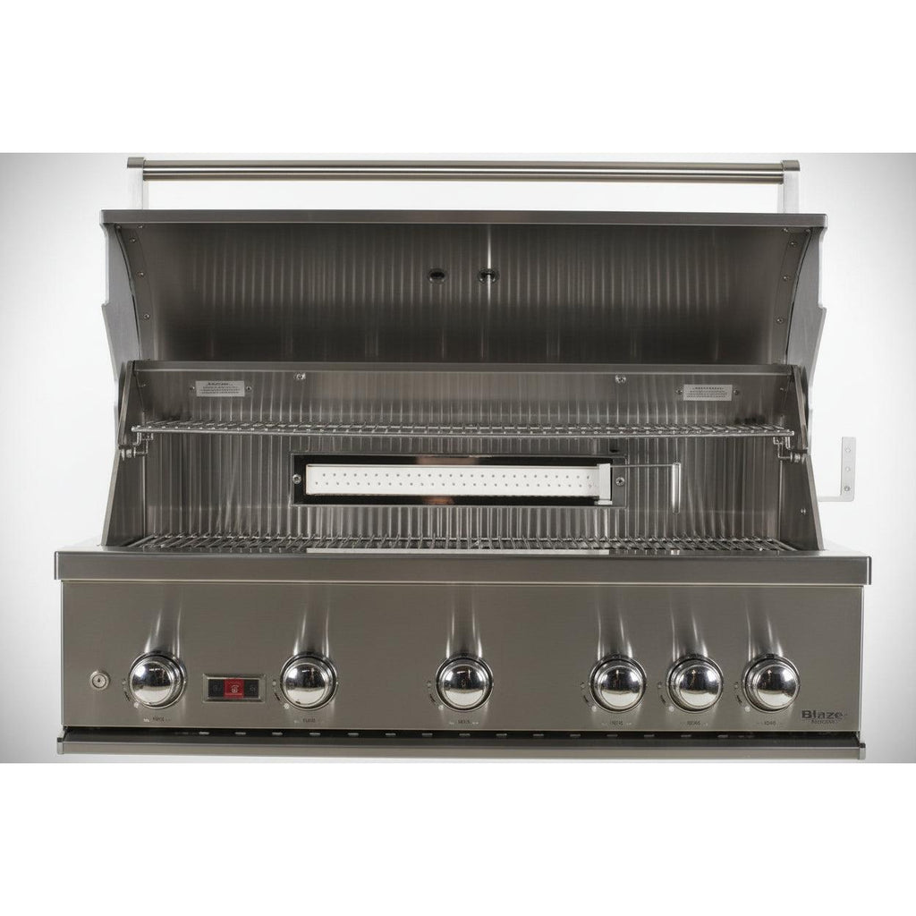Whistler 110-Inch 5-Burner Gas Grill Island with Infrared Rear Burner, Refrigerator, Sink, and Rotisserie Kit