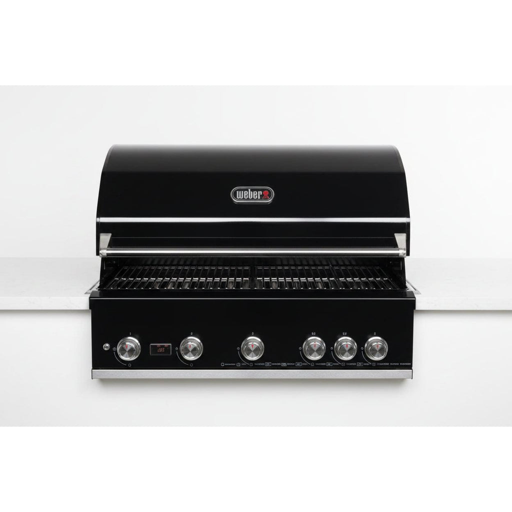 Whistler 110-Inch 5-Burner Gas Grill Island with Infrared Rear Burner, Refrigerator, Double Side Burner, and Rotisserie Kit - Black Stainless
