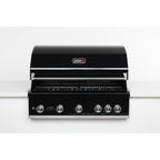 Whistler 110-Inch 5-Burner Gas Grill Island with Infrared Rear Burner, Refrigerator, Double Side Burner, and Rotisserie Kit - Black Stainless