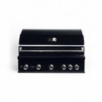 Whistler 141-Inch 5-Burner Gas Grill Island with Infrared Rear Burner, Refrigerator, Sink, Double Side Burner, and Rotisserie Kit - Black Stainless