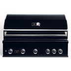 Whistler 42-Inch 5-Burner Gas Grill on Stainless Steel Cabinet with Rear Infrared Burner, Grill Lights, Rotisserie Kit & Cover - Black Stainless