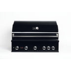 Whistler 104-Inch 5-Burner Gas Grill Island with Infrared Rear Burner, Double Side Burner, and Rotisserie Kit - Black Stainless