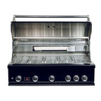 Whistler 42-Inch 5-Burner Built-In Gas Grill with Rear Infrared Burner, Grill Lights, Rotisserie Kit & Cover - Black Stainless