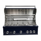 Whistler 104-Inch 5-Burner Gas Grill Island with Infrared Rear Burner, Sink, Double Side Burner and Rotisserie Kit - Black Stainless