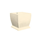 TF4191 Square Concrete Planter — Weatherstone — W20 White — digitally rendered color preview