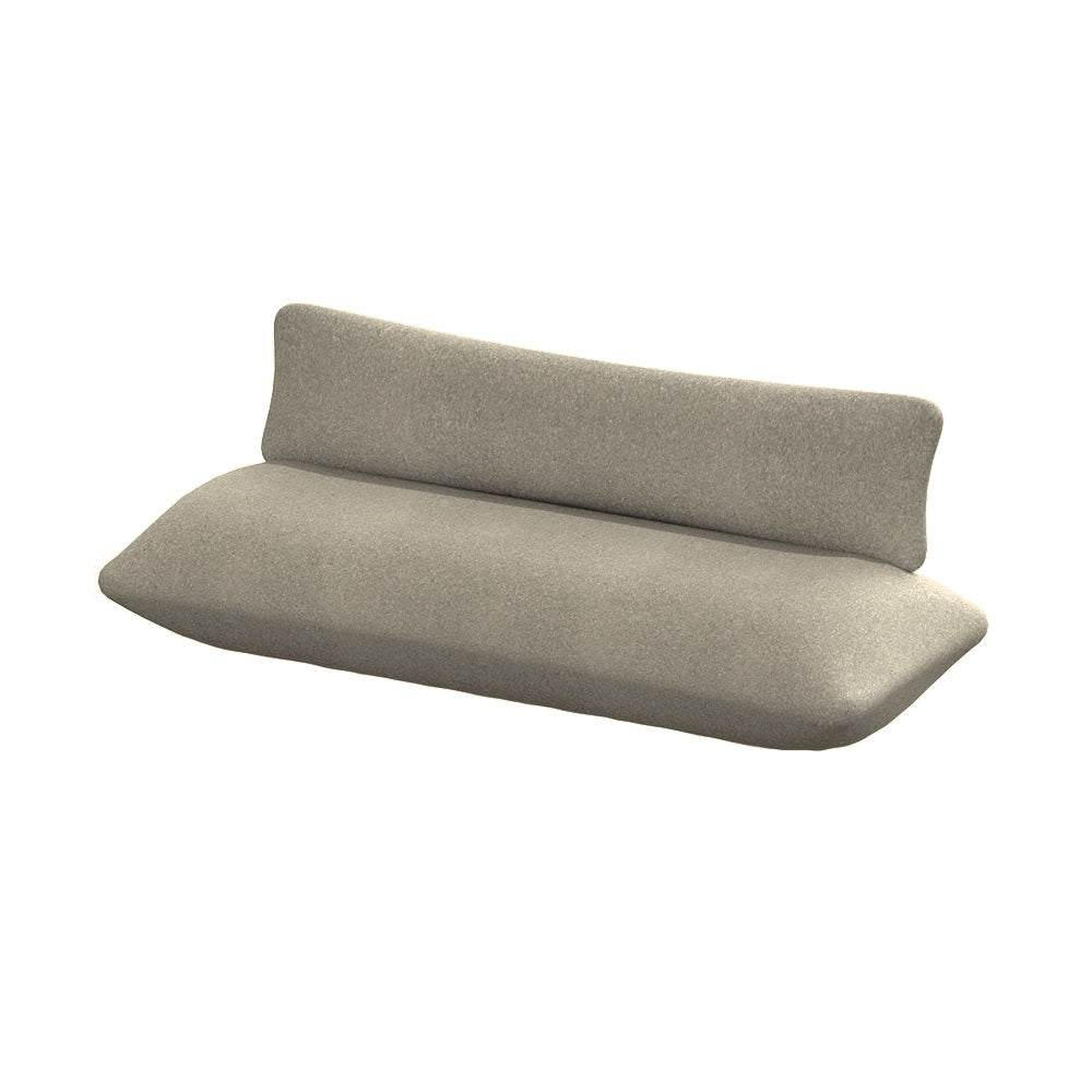 ZB.BP.02 Pillow Bench with Backrest — Acid Wash — A20 White — digitally rendered color preview