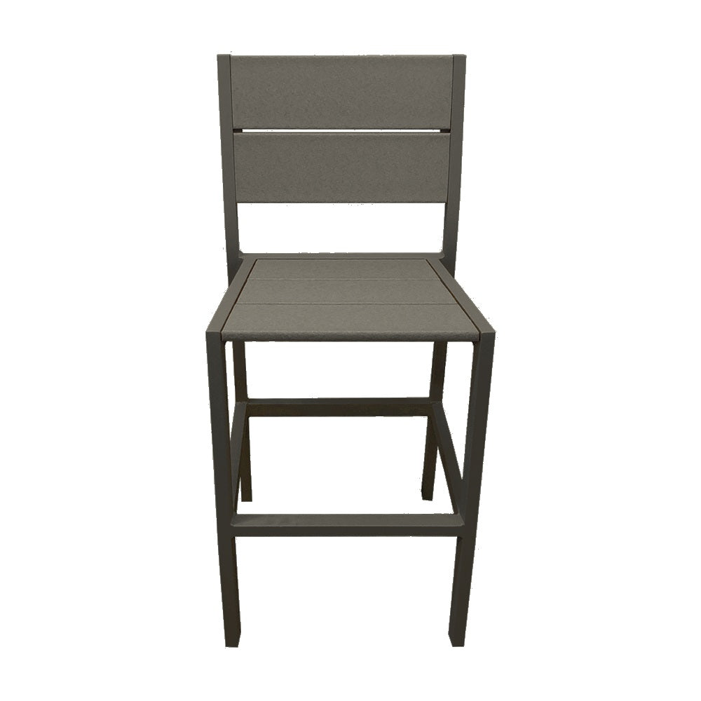2316 Lorna HT Dining Chair — Recycled Plastic Lumber — 76 Gray — digitally rendered color preview