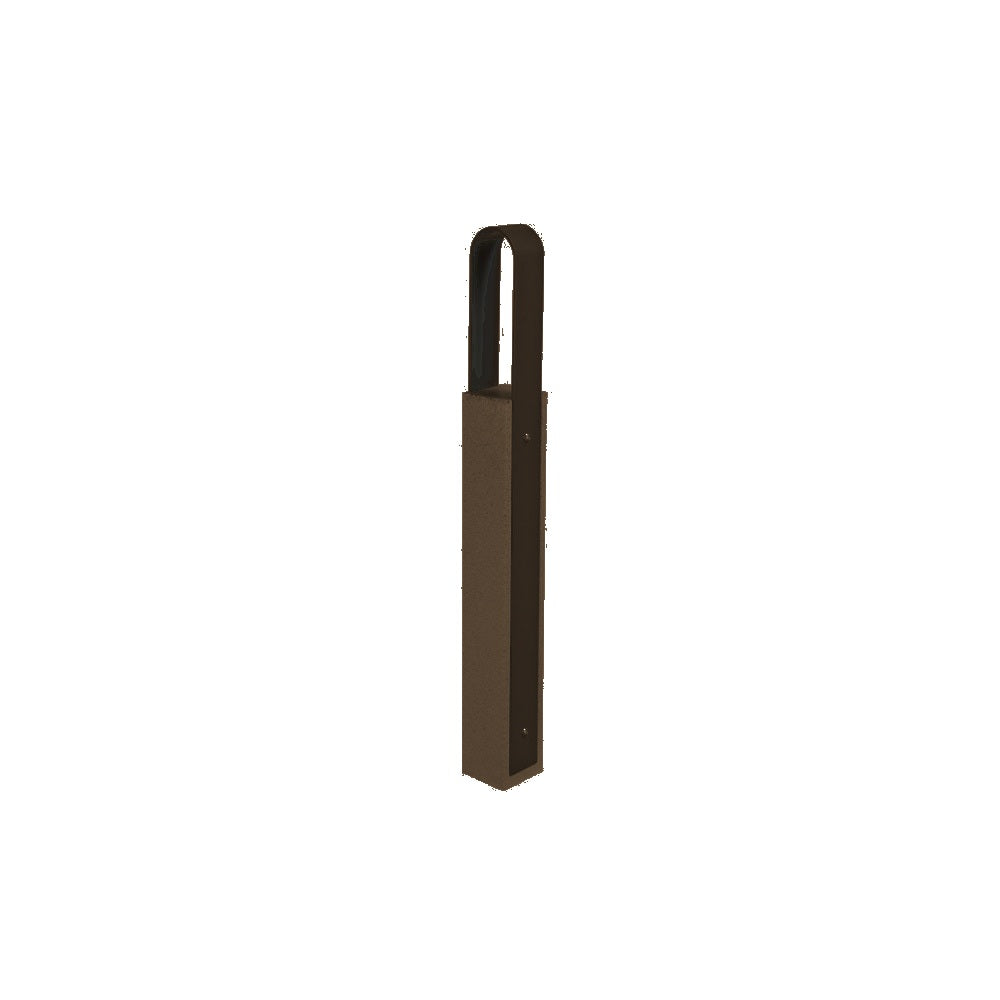 DF6520 Collaboration Vault Bike Bollard - Tall/Rounded — Metal Powder Coat — 10 Bronze — digitally rendered color preview