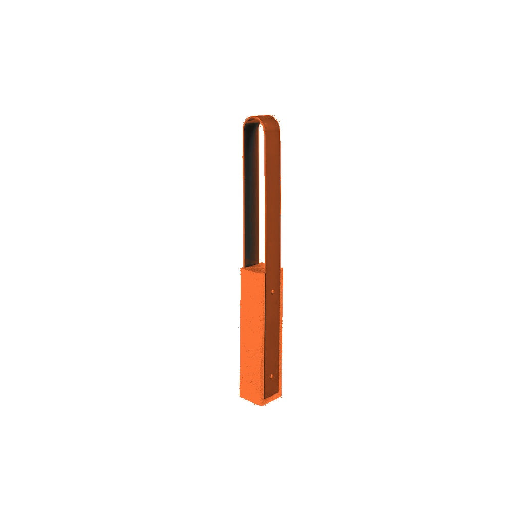 DF6515 Collaboration Vault Bike Bollard - Medium/Rounded — Metal Powder Coat — S3 Orange — digitally rendered color preview