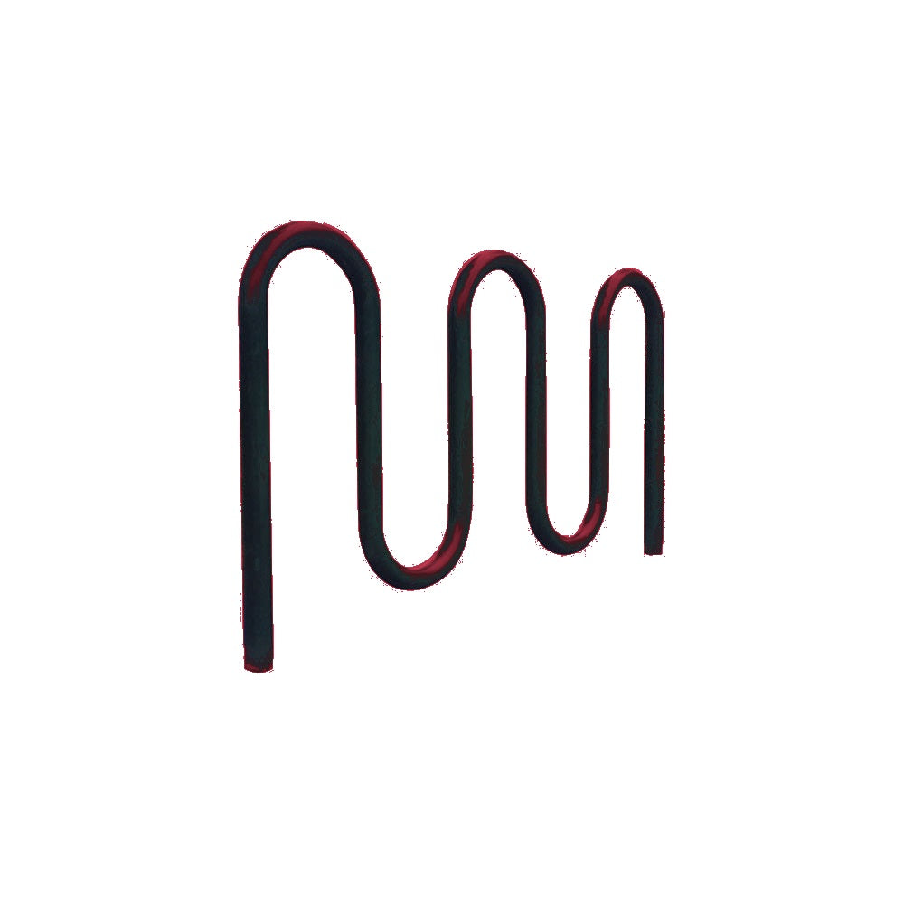 MF9012 Inground Mount 5 Loop Bike Rack — Metal Powder Coat — S43 Fireweed — digitally rendered color preview