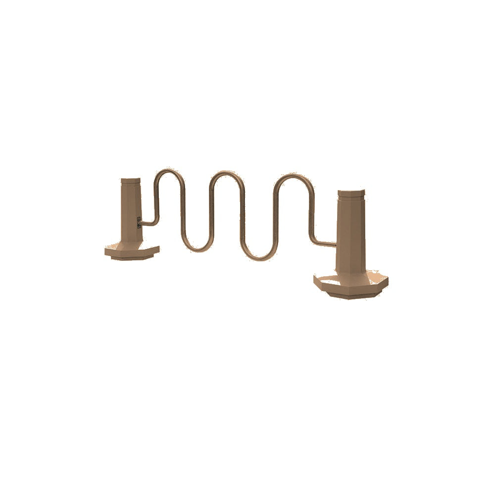 TF7193 Bike Rack Bollard — Weatherstone — W22 Sand — digitally rendered color preview