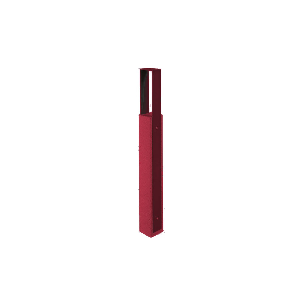 DF6535 Collaboration Vault Bike Bollard - Tall/Square — Metal Powder Coat — S43 Fireweed — digitally rendered color preview