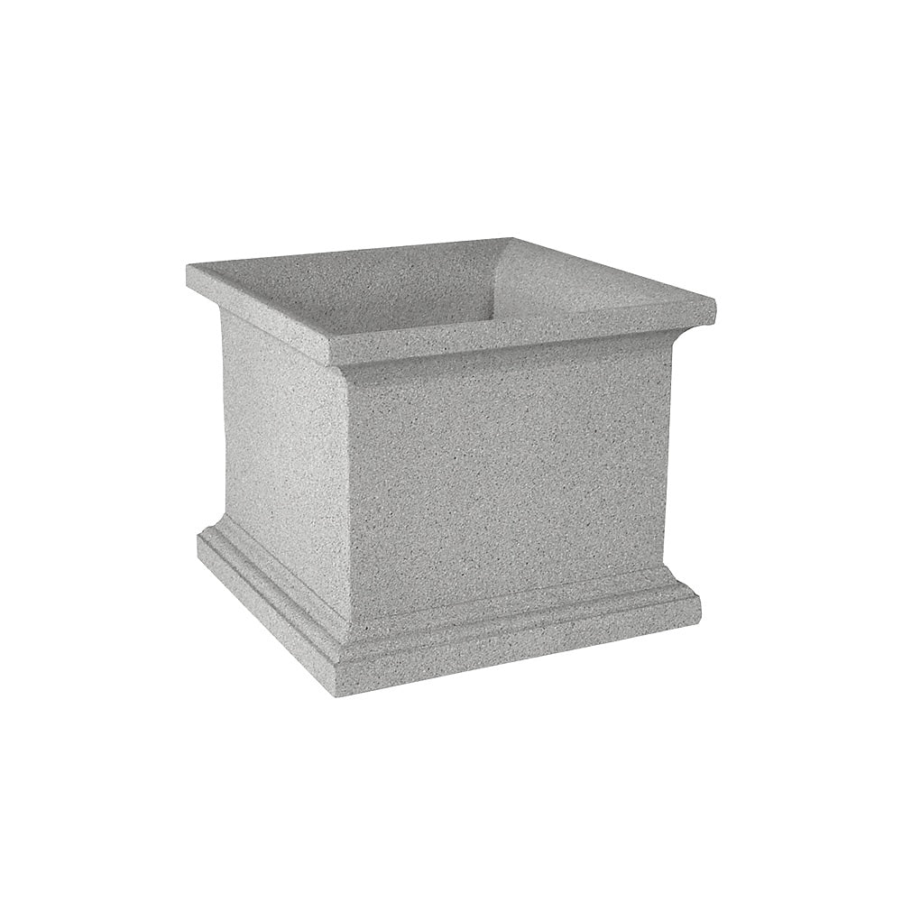 WS440 Square Concrete Planter — Acid Wash — A31 Fog — digitally rendered color preview