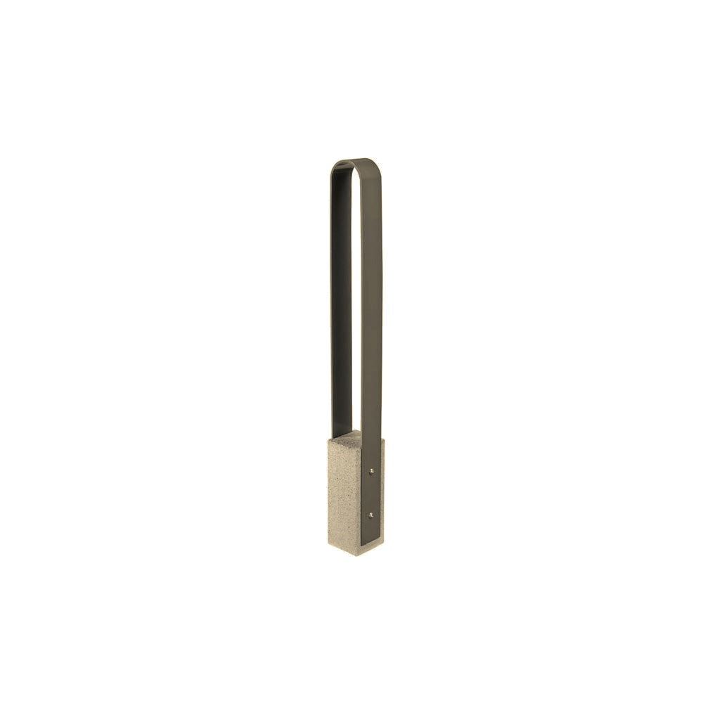 DF6510 Collaboration Vault Bike Bollard - Short/Rounded — Acid Wash — A23 Gray — digitally rendered color preview
