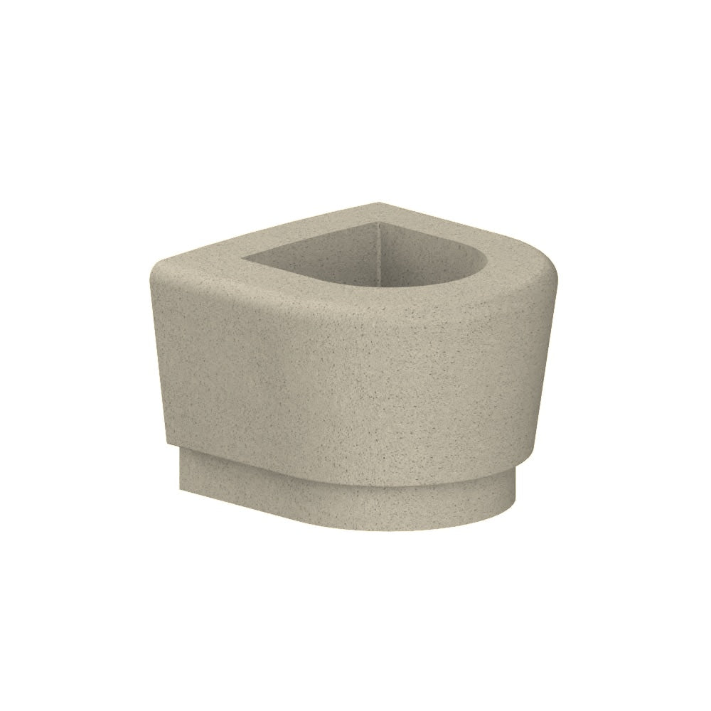 WS9073 Our Town Curve Planter end — Acid Wash — A20 White — digitally rendered color preview