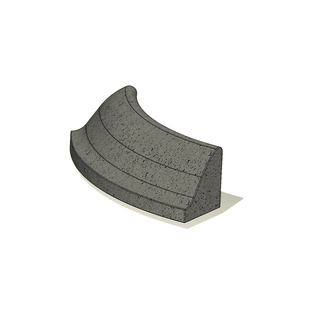 ZB.RP.01 Round Concrete Planter — Weatherstone — W30 Star — digitally rendered color preview