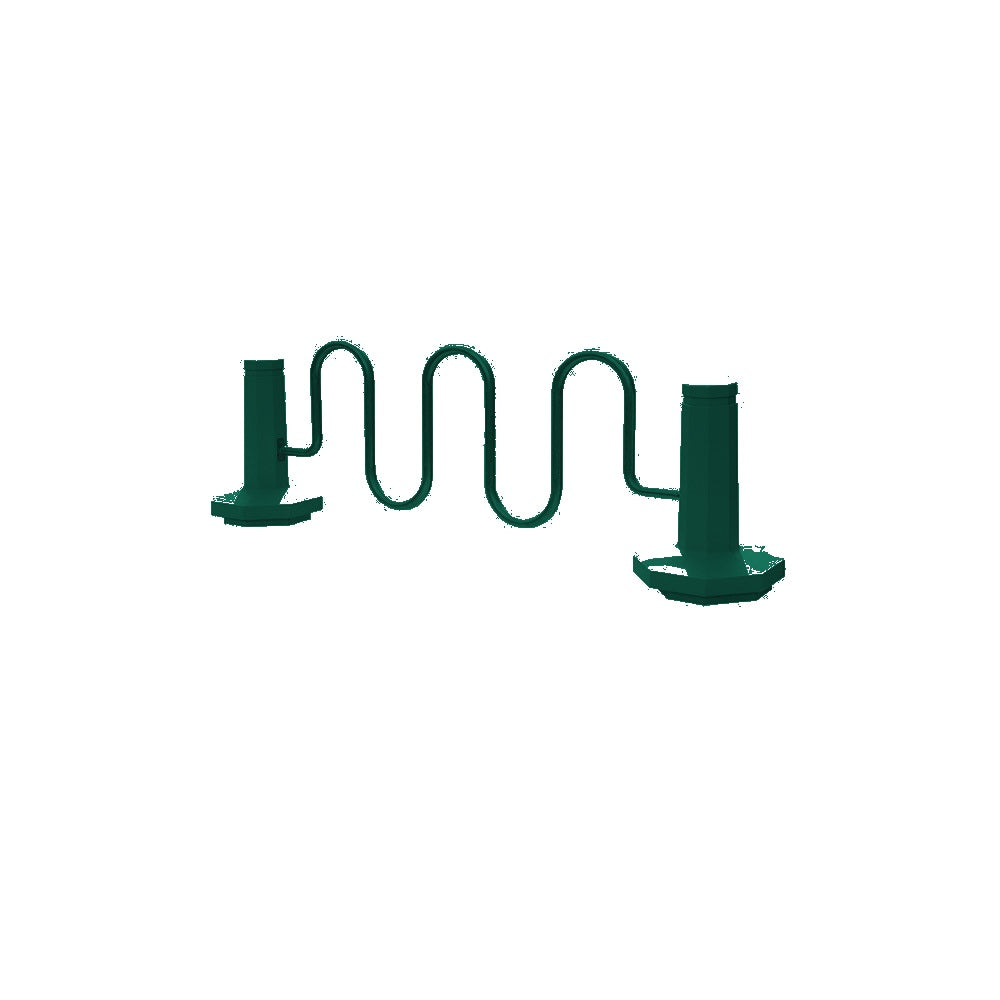 TF7193 Bike Rack Bollard — Metal Powder Coat — S29 Green — digitally rendered color preview